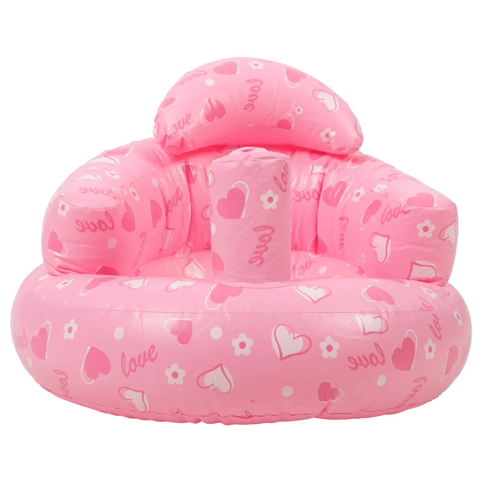 インフレータブルベビーシートソフトで快適なピンクバススツール幼児シャワーチェア幼児用シート座り心地が良い通気性のある屋外用