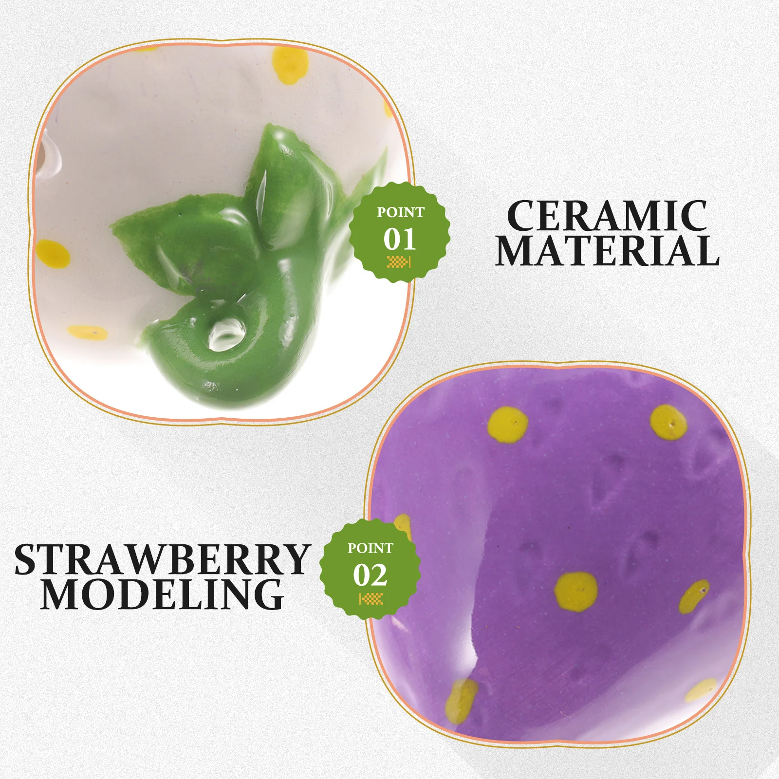 

1Set Strawberry Ceramic Ocarina 6 Holes Beginner Practice Wind Instrument Portable Durable Musical Instrument Ceramic Ocarina