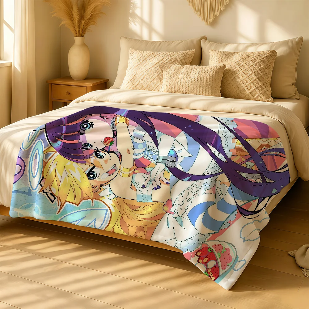 Anime P-Panty Stocking With Garterbelt Blanket For Soft Warm Knee For Bedroom Living Room Bed Sofa Camping Picnic Office Gift
