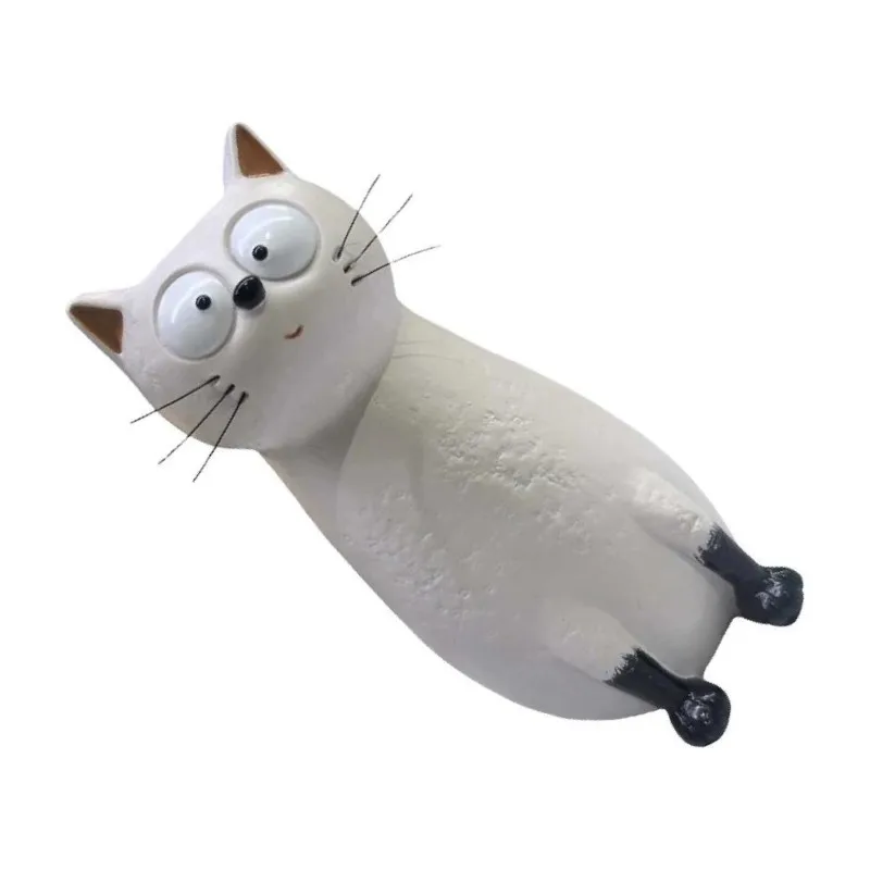 Resin Vase Quirky Cat Design-Modern Minimalist Animal Shaped Flower Container For Living Room Tabletop