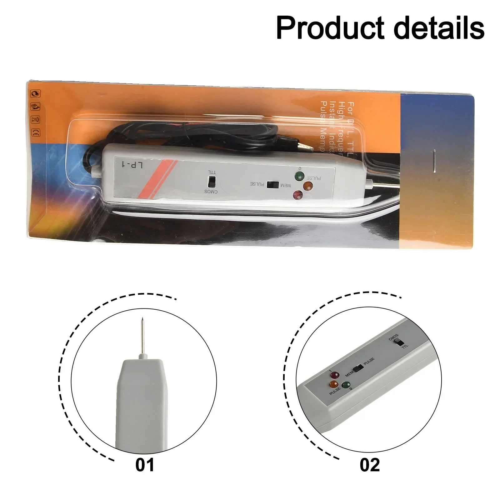 Tester logiki pamięci impulsowej DTL TTL CMOS LP-1 Tester sondy logicznej z reakcją wysokiej częstotliwości Funkcja pamięci impulsowej dla DTL/TTL/CMOS