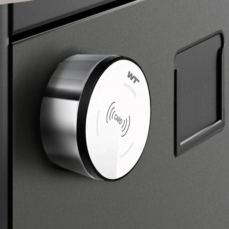 Three-Door Office Cabinet Lock with Contactless Card Operation, Metal Lock Body and No External Power Wiring Required for M4YD