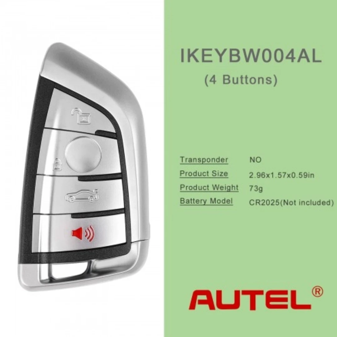 

AUTEL IKEYBW004AL BMW 4-кнопочный интеллектуальный универсальный ключ, совместимый с BMW