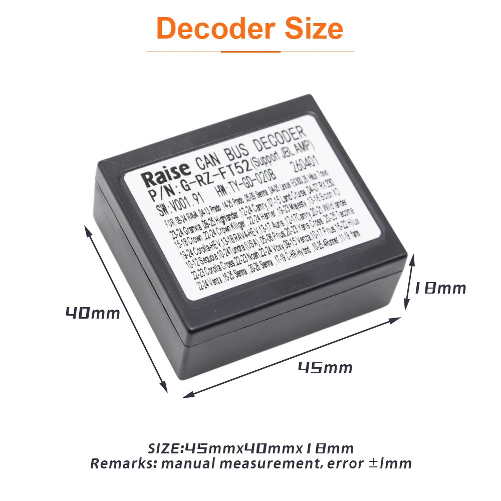 Car Radio Raise Canbus Decoder G-RZ-FT52 Android Head Unit