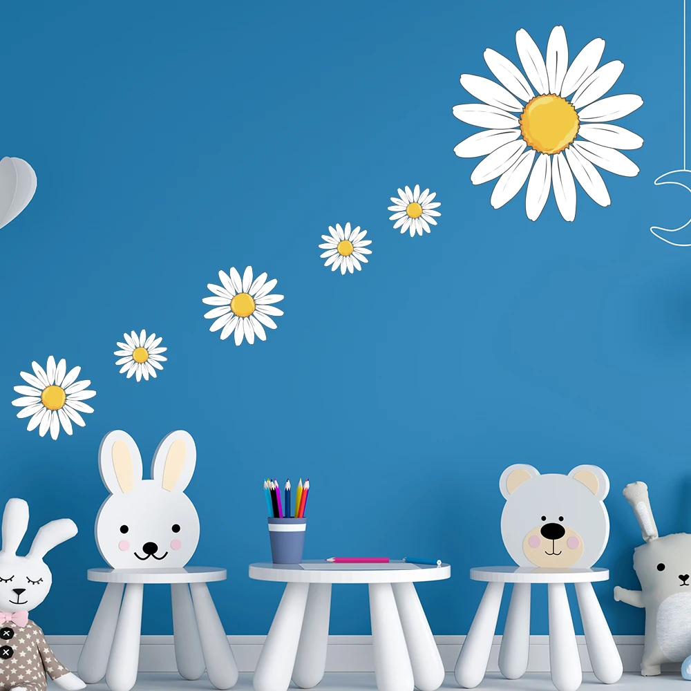 Flowers Double sided UV Printing Self-adhesive Wall Stickers for Home Shop Window Glass Door Decor Removable Decorative Decals