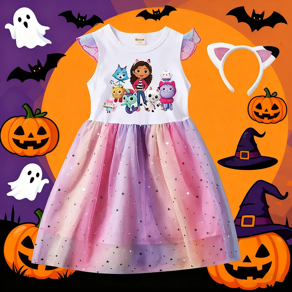 Girls\' Dresses Movie Same Doll Cosplay Costumes Kids Cartoon Cute Dress Birthday Party Outfits Casual Summer Clothing