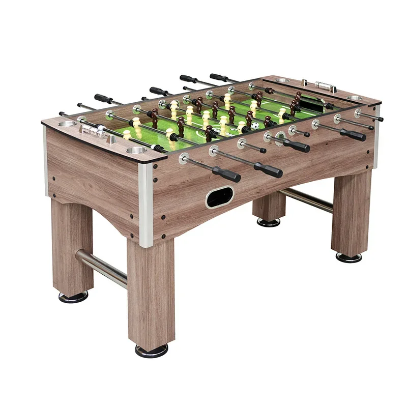 

Indoor Soccer Machine 1.4m Large Adult Football Table Classic Black Soccer Table