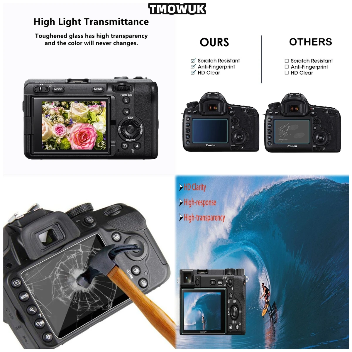 

For A7S3 A7R3 A7RM3 A7RMII A7MII A7MIII A7C - 9H Abrasion - Resistant Tempered Glass Screen Protector