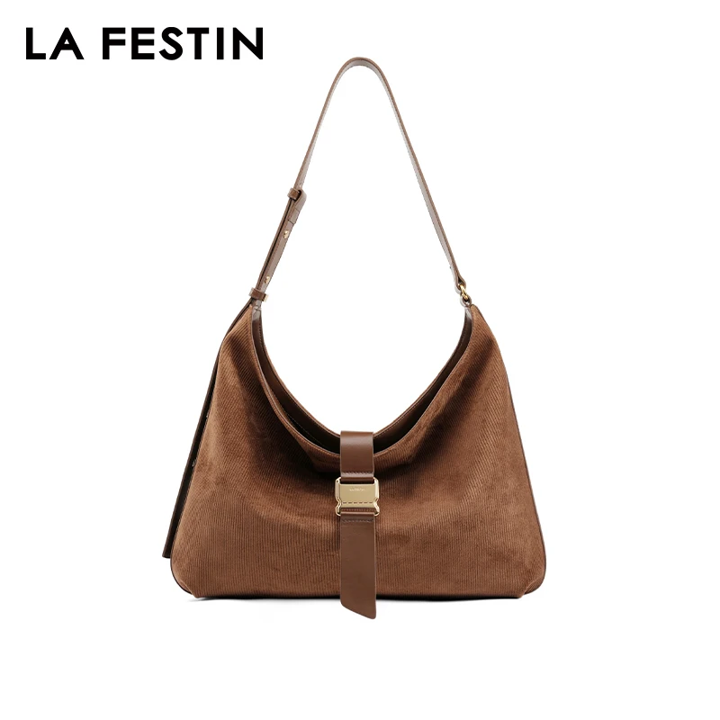 LA FESTIN Original Tote Bag Large Capacity Shoulder Crossbody New 2023 Women's bag Suede Bag Ladies Leather Bag Messenger Bag