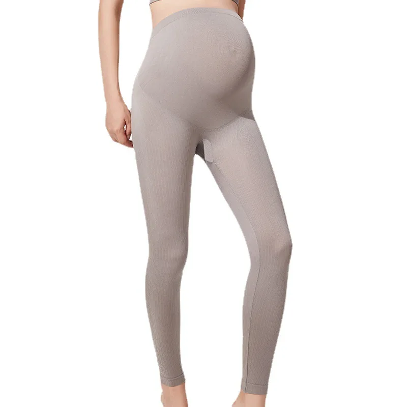 Spring Maternity Nine-Minute Bottoms Do Not Drop Crotch Micro-Pressure High Elastic Waistband Belly Pregnant Mom Fall Pants