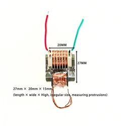 15KV High Frequency DC High Voltage Arc Ignition Generator Inverter Boost Step Up 18650 DIY Kit U Core Transformer Suite 3.7V