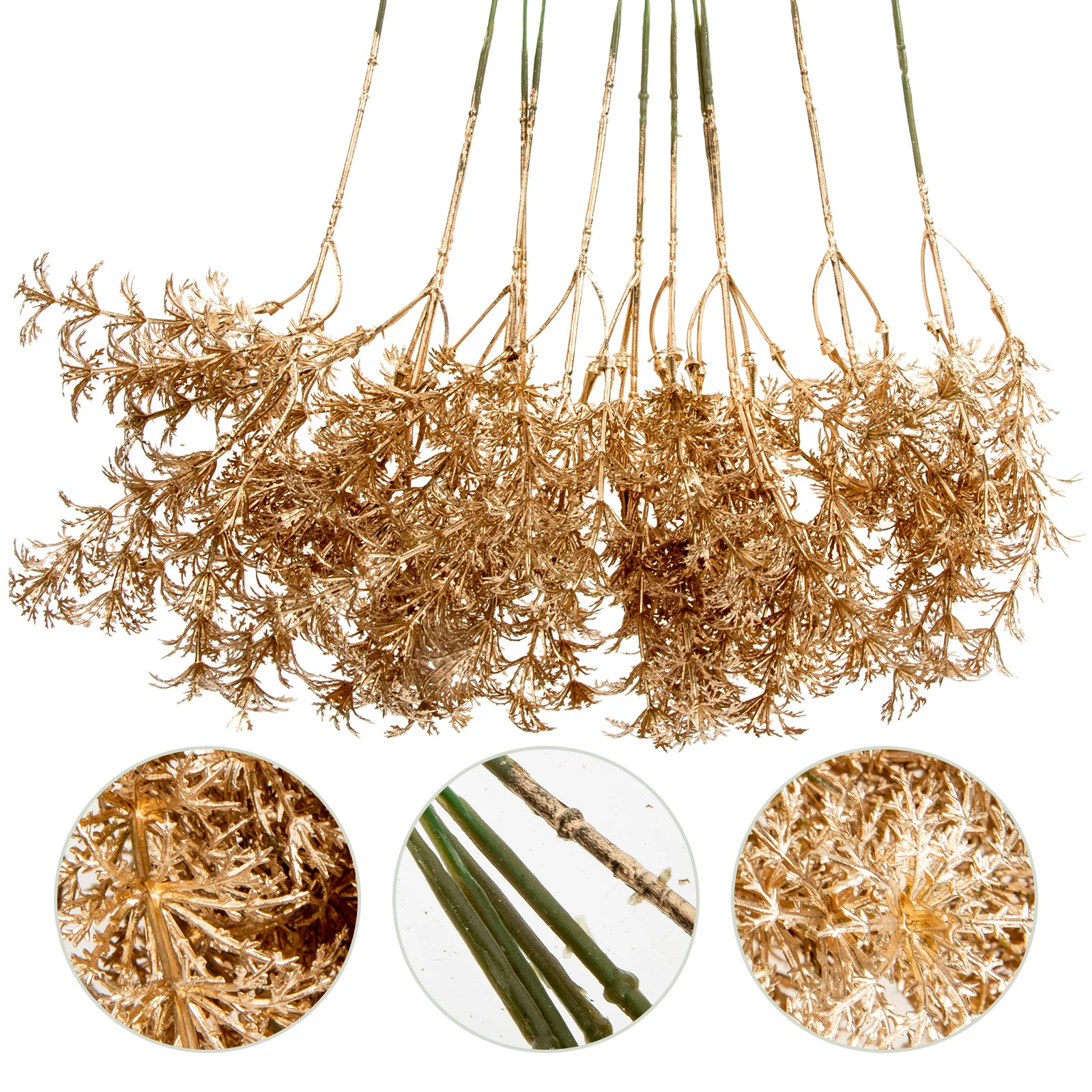 

12Pcs Christmas Plant Picks Artificial Glitter Decorations Holiday Wreath Flower Arrangements Centerpiece Garland Ornaments