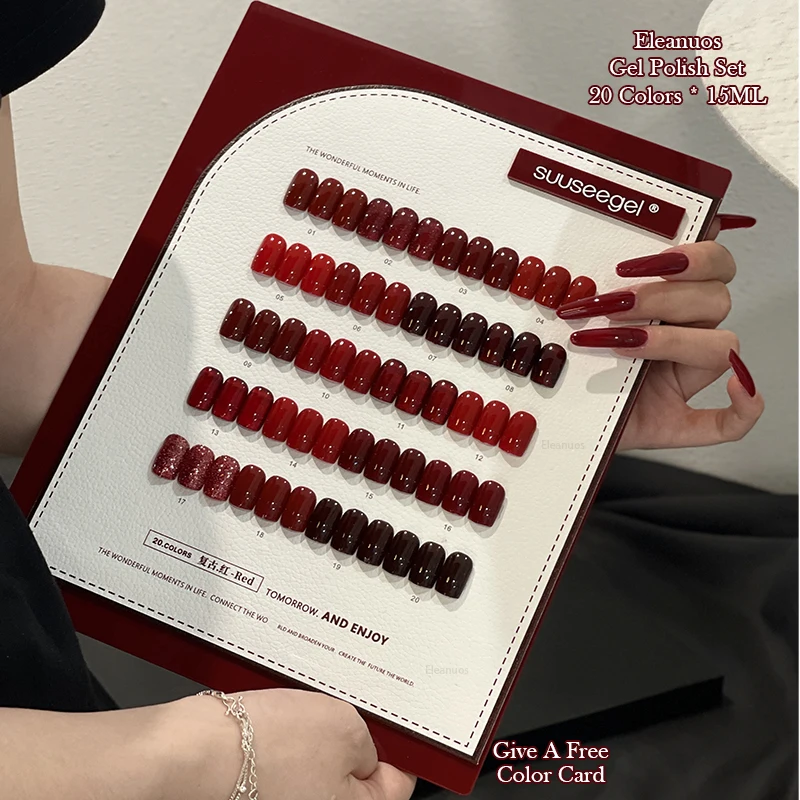 Eleanuo Autumn Red Series Gel - Color Checker Card recension och pris