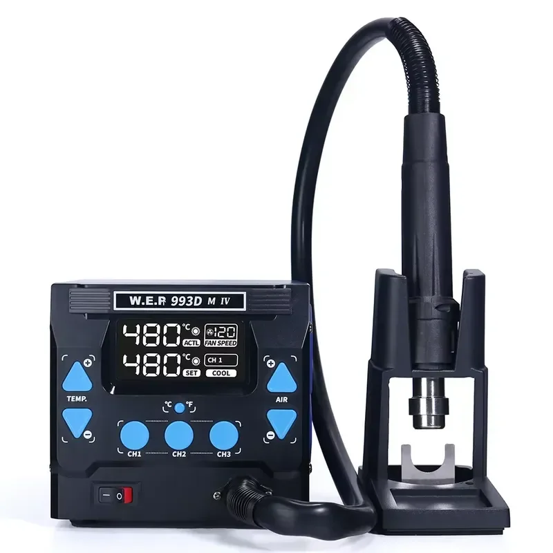 2026 New, High Quality, WEP 993DM-IV Lead Free Hot Air Desoldering Rework Station with 1000W Soldering Iron for PCB Repair