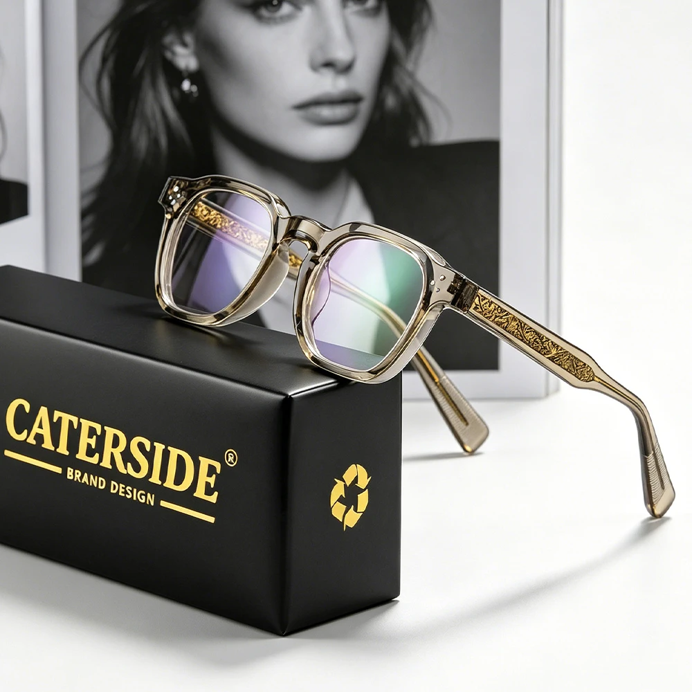 Men's Retro Square Anti Blue Light Glasses