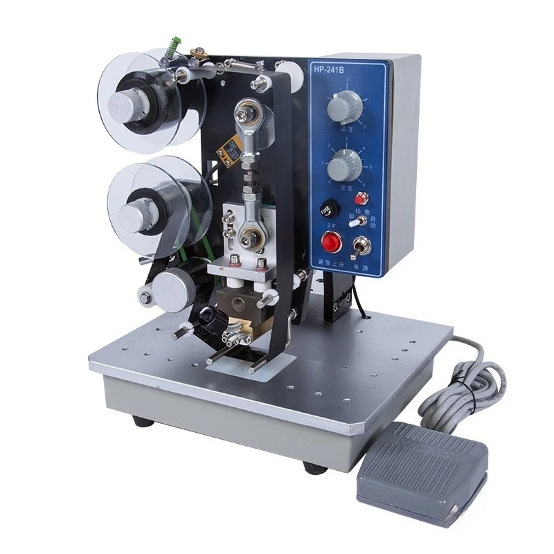 HP-241B Electric Ribbon Coding Machine Automatic Continuous Printing with Foot Switch Pure Copper Head Coder