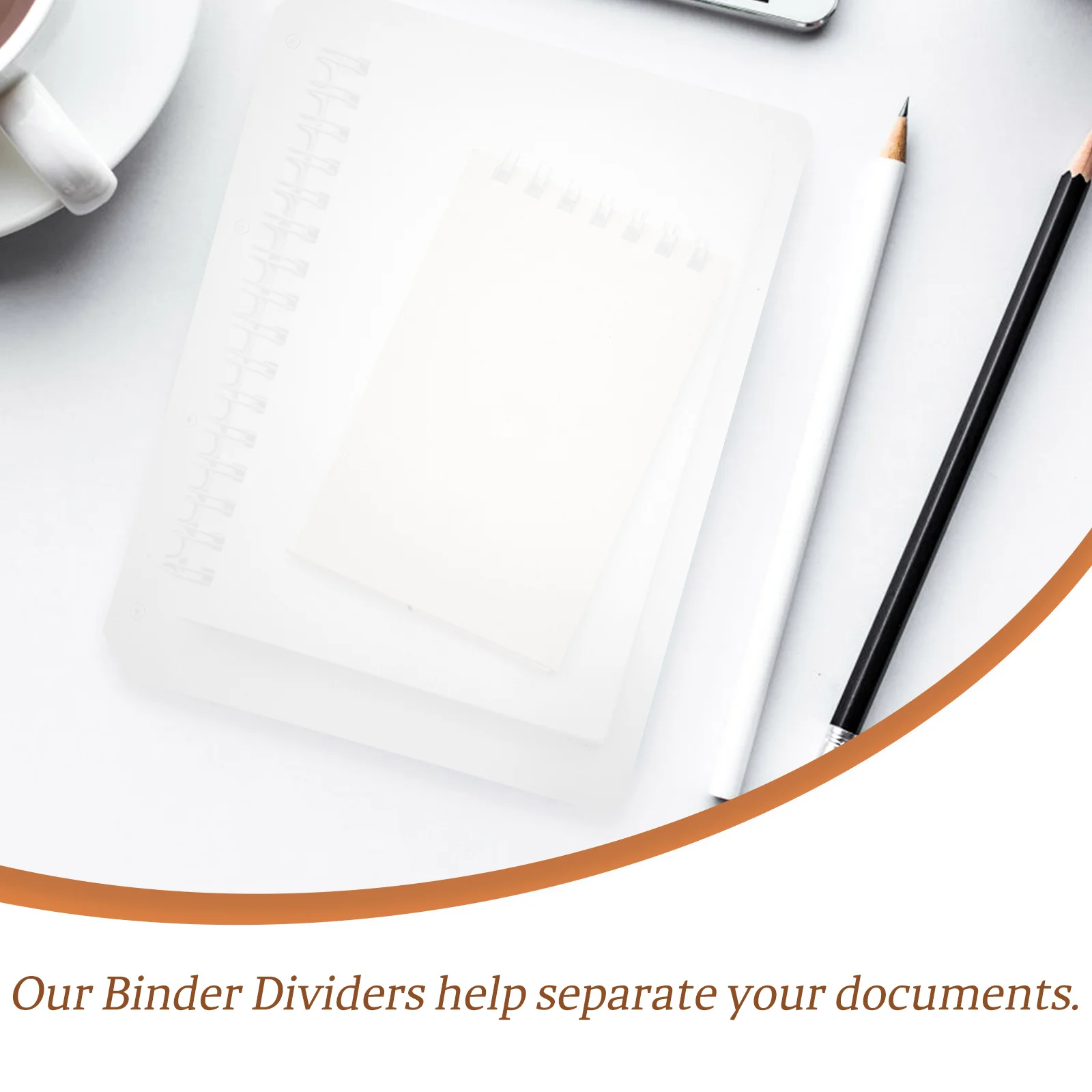 

5pcs Transparent PP Binder Dividers Tabs Notebook Index Page Binder Tabs Page Separator for Documents ganization