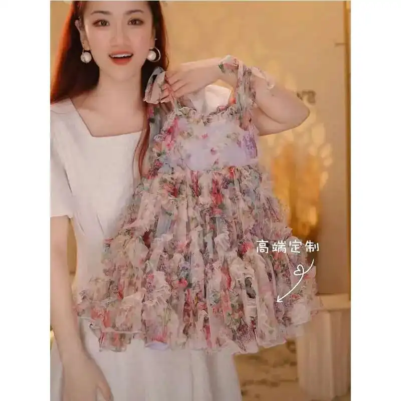 

Новое летнее платье Sg с принтом для маленьких девочек, милое модное платье принцессы для детей, дазель, От 2 до 9 лет