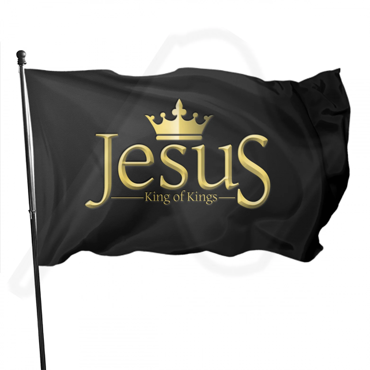 2022 New 3d Printing Customization Jesus Is King Flag 90x150cm Beer Flags for Garage Bar Club Decor