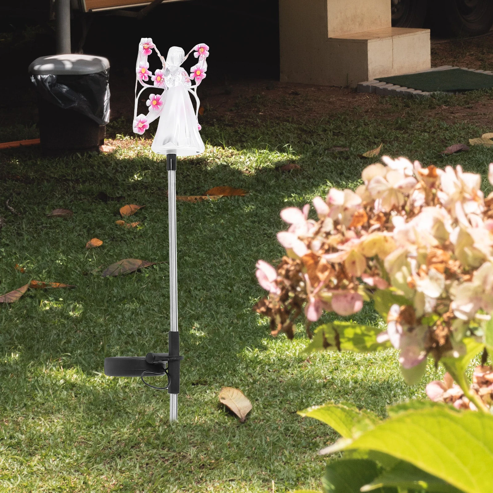 

Garden Light Jar Iron Sprinkler Waterproof Yard Decoration Butterfly Glass Lamp Post Outdoor Lighting Solar Lamp Garden