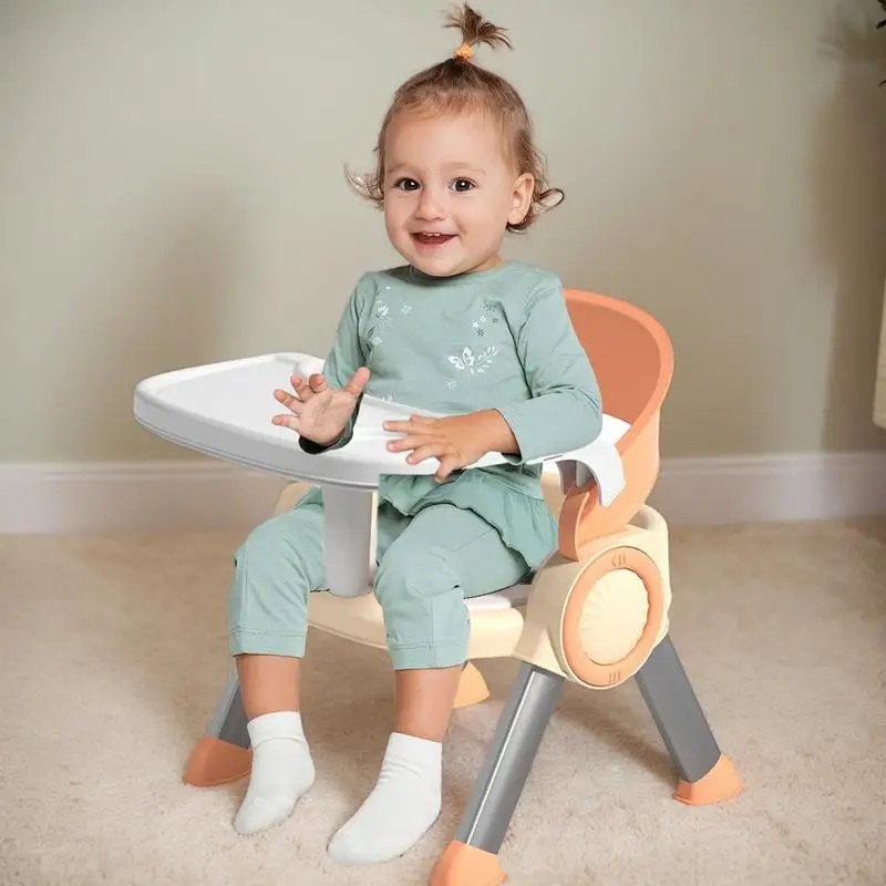 Baby Dining Chair Feeding Seat Lightweight Game Stool Multi-functional Compact Floor Seat With Music For Studying Playing