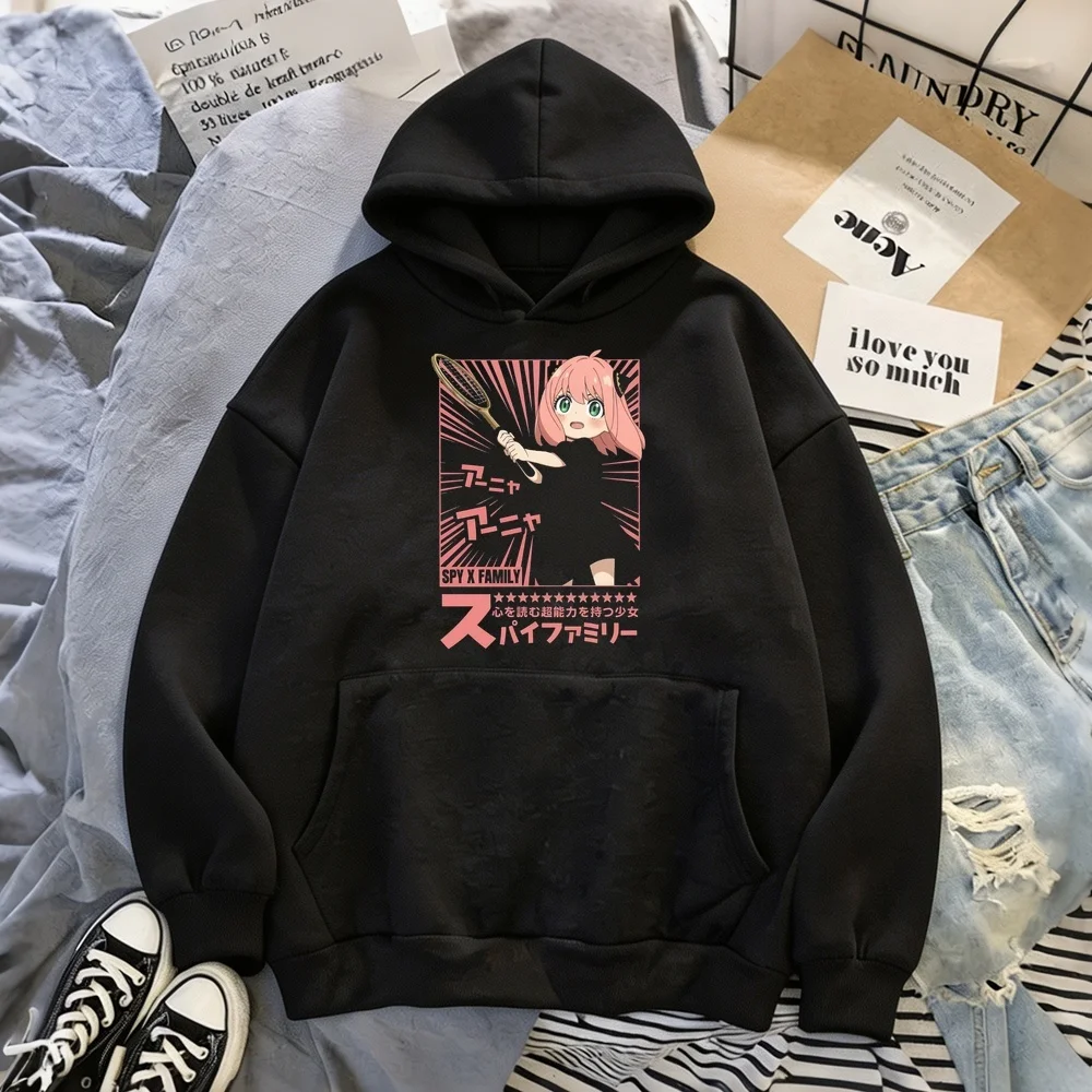 Spy x Family hoodies women fashion tops graphic 2000s ladies clothes cutecore Female Pockets