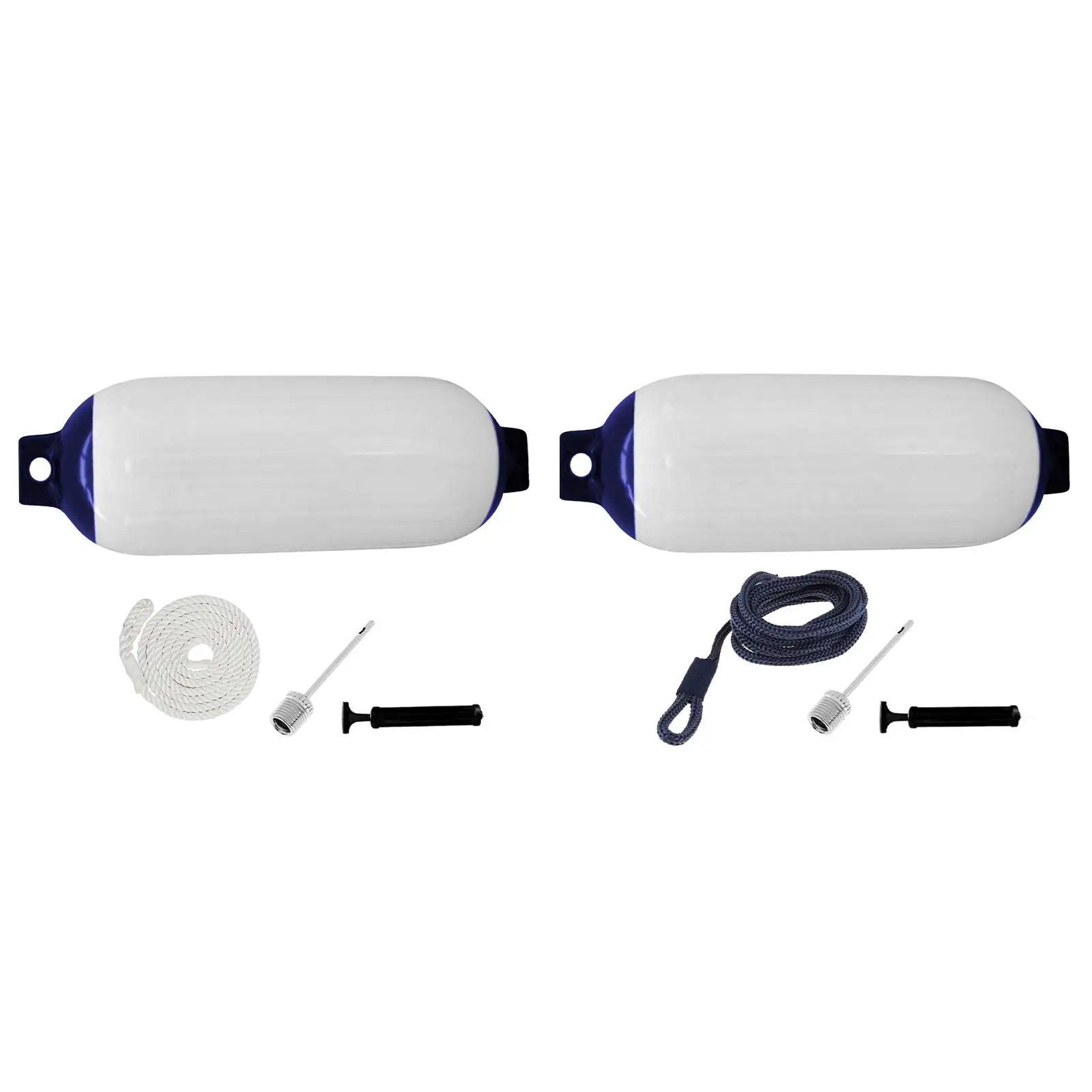 Marine Boat Fender Accessory with Rope Outdoor Use to Bass Boats Sport Boats Sailboats with Pump Boat Bumpers for Pontoon