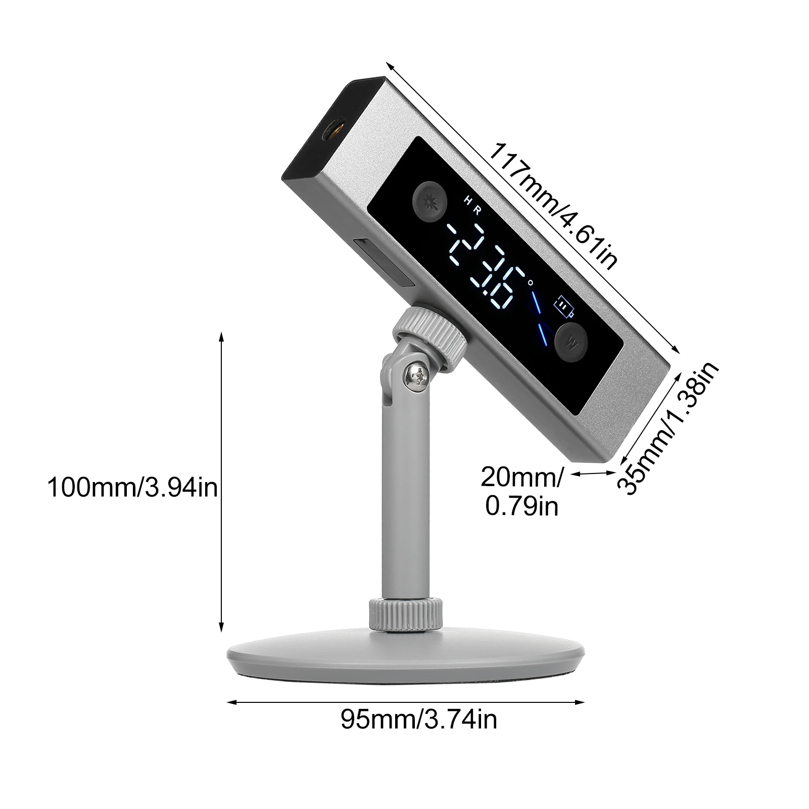 2 In 1 Laser Level Digital Inclinometer Laser Protractor Angle Ruler Type-C Rechargeable Laser Measurement AngleRuler Tool