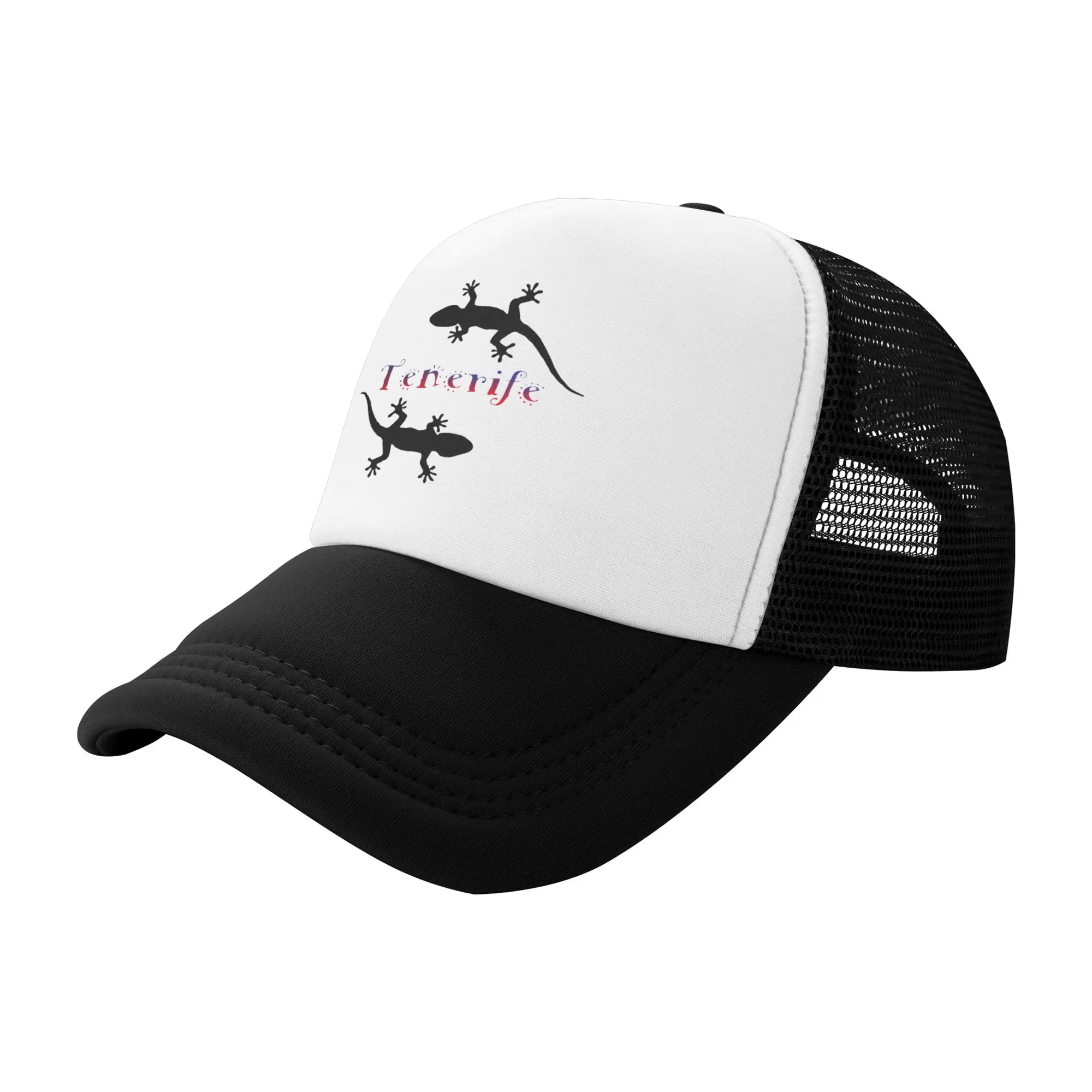 Tenerife Canary Island Geckos Hiking Mesh Baseball Caps Men  Adult Female Beach Sunscreen Hat Trucker Cap