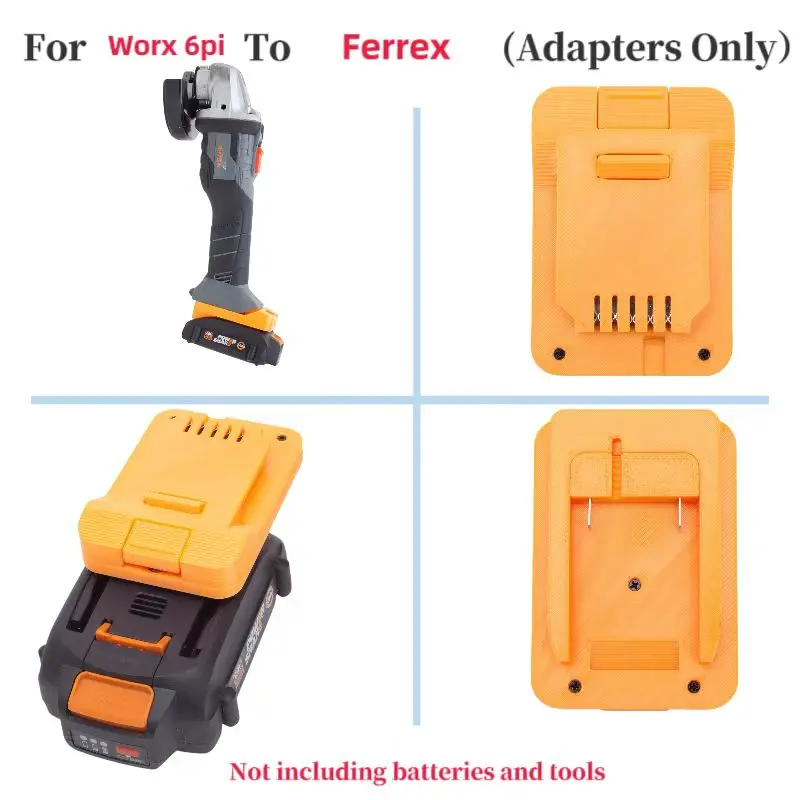 

For FERREX 20V Tool Adapter Compatible to For Worx 6PIN Battery Converter