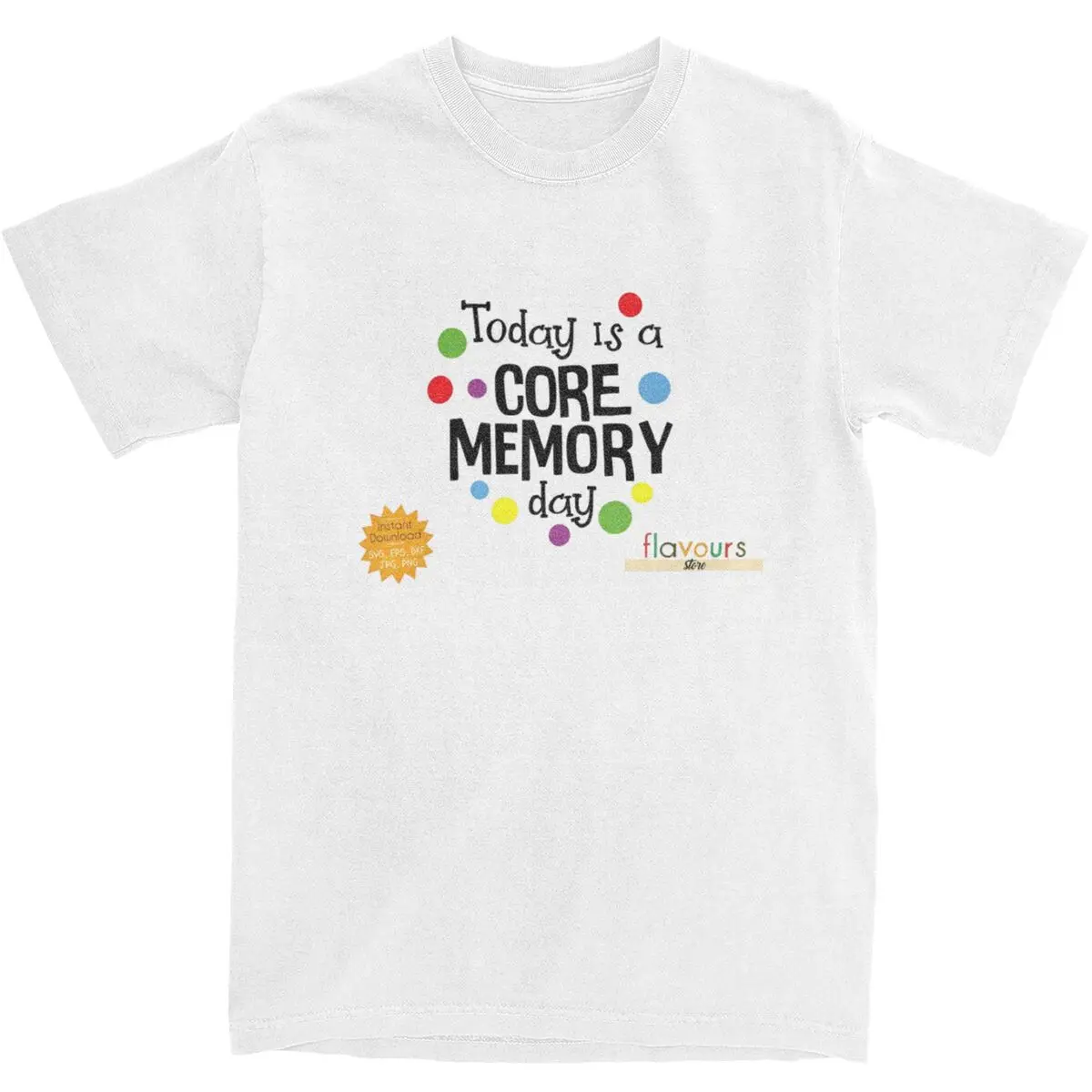 Men's T-Shirt Core Memory Day Inside Out T Shirts Harajuku Summer Tee Shirt Y2K Basic Casual Cotton Clothes Plus Size 5XL