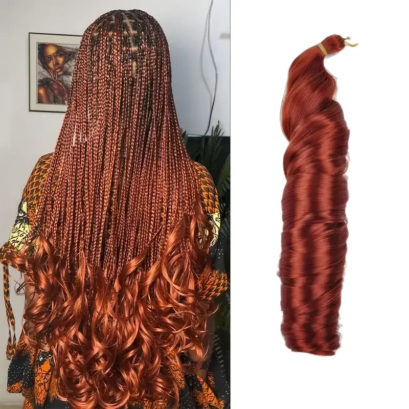 

Французские вьющиеся волосы для плетения, предварительно растягивающиеся упругие плетеные волосы, легкие вьющиеся косы, легкие синтетические волнистые волосы для наращивания