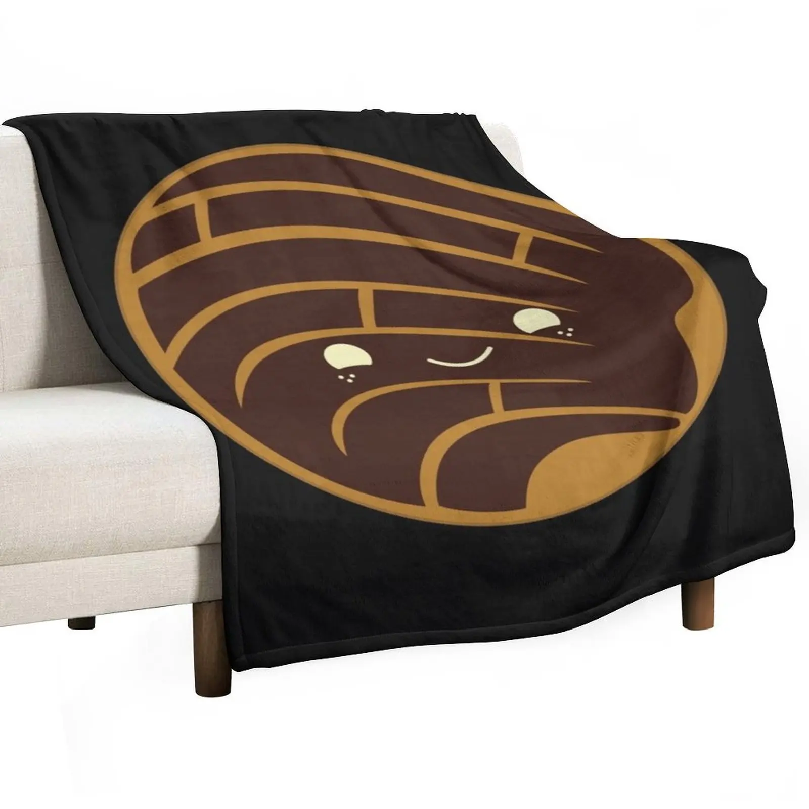 Chocolate Concha Pan Dulce (Mexican Sweet Bread) Throw Blanket Luxury Throw Thin Blankets