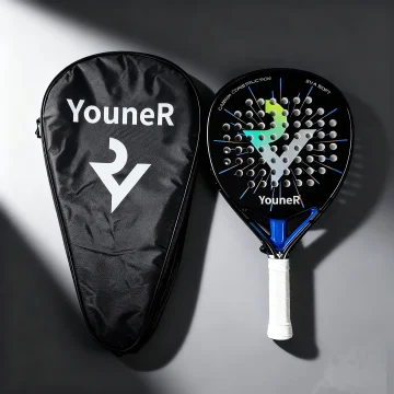 

YouneR Performance Tennis Racket Pro Carbon Frame EVA Soft Technology Vibration Control Enhanced Comfort for Beginners Elite