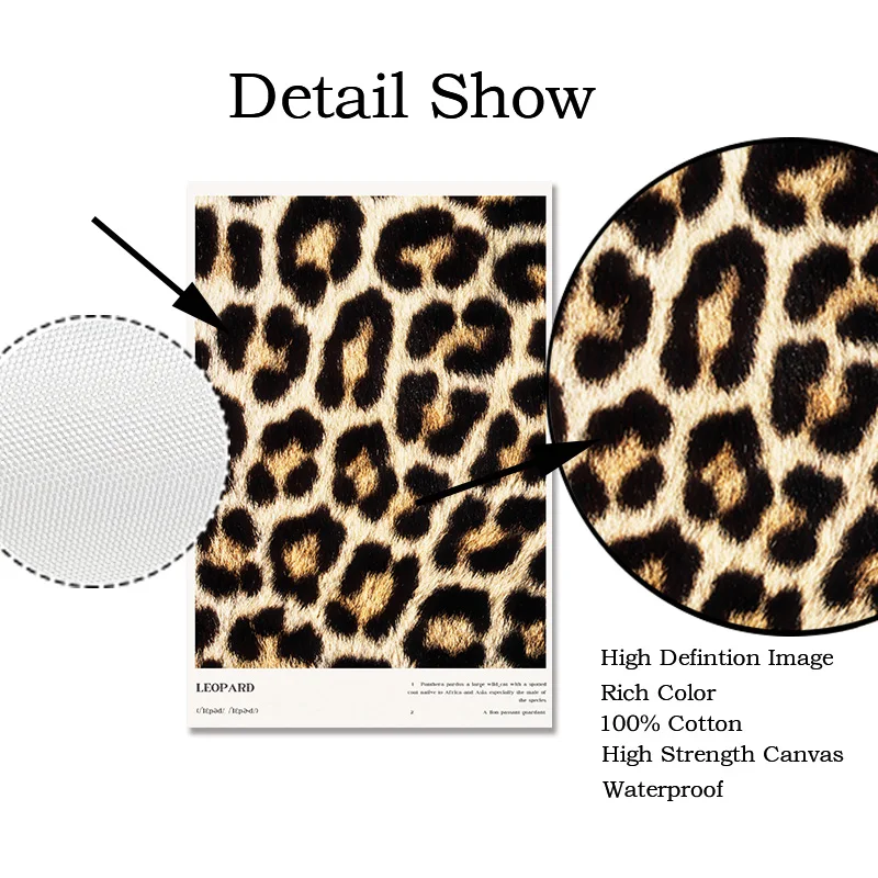 ليوبارد طباعة البلياردو علبة الثقاب الاتجاه يطبع موضة الفن الجمالية قماش اللوحة غرفة المعيشة غرفة نوم ديكور جدار الفن #5