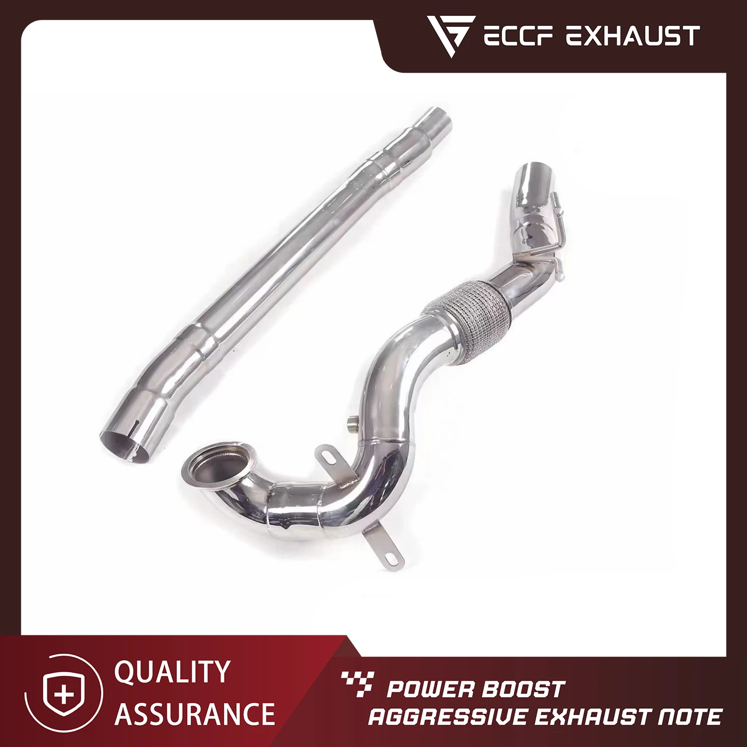 

High Flow Sporty Sound ECCF Downpipe for Volkswagen Golf 7R 2.0 Straight Through Design Performance Upgrade