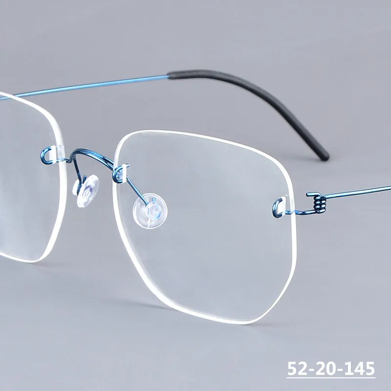 

Denmark Polygon Square Rimless Glasses Frame Men Women Fashion Screwless Ultralight Eyeglasses Designer No Pressure Eyewear 358