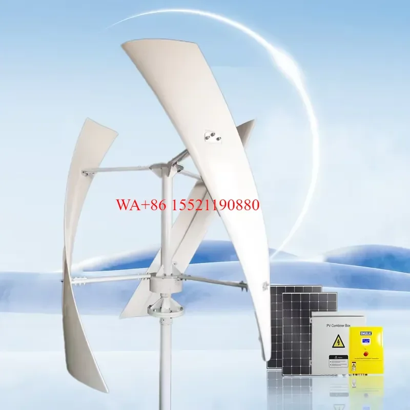WMWMNU 1KW 5KW 6KW 8KW 10KW Vertical Axial Wind Turbine for Ground or Roof Install Low Noise Wind Power Generator
