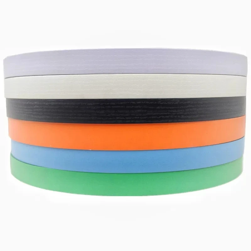 PVC Edge Banding Tape Solid Color Edge Trim 23mm/55mm Width for Furniture Cabinet Woodworking