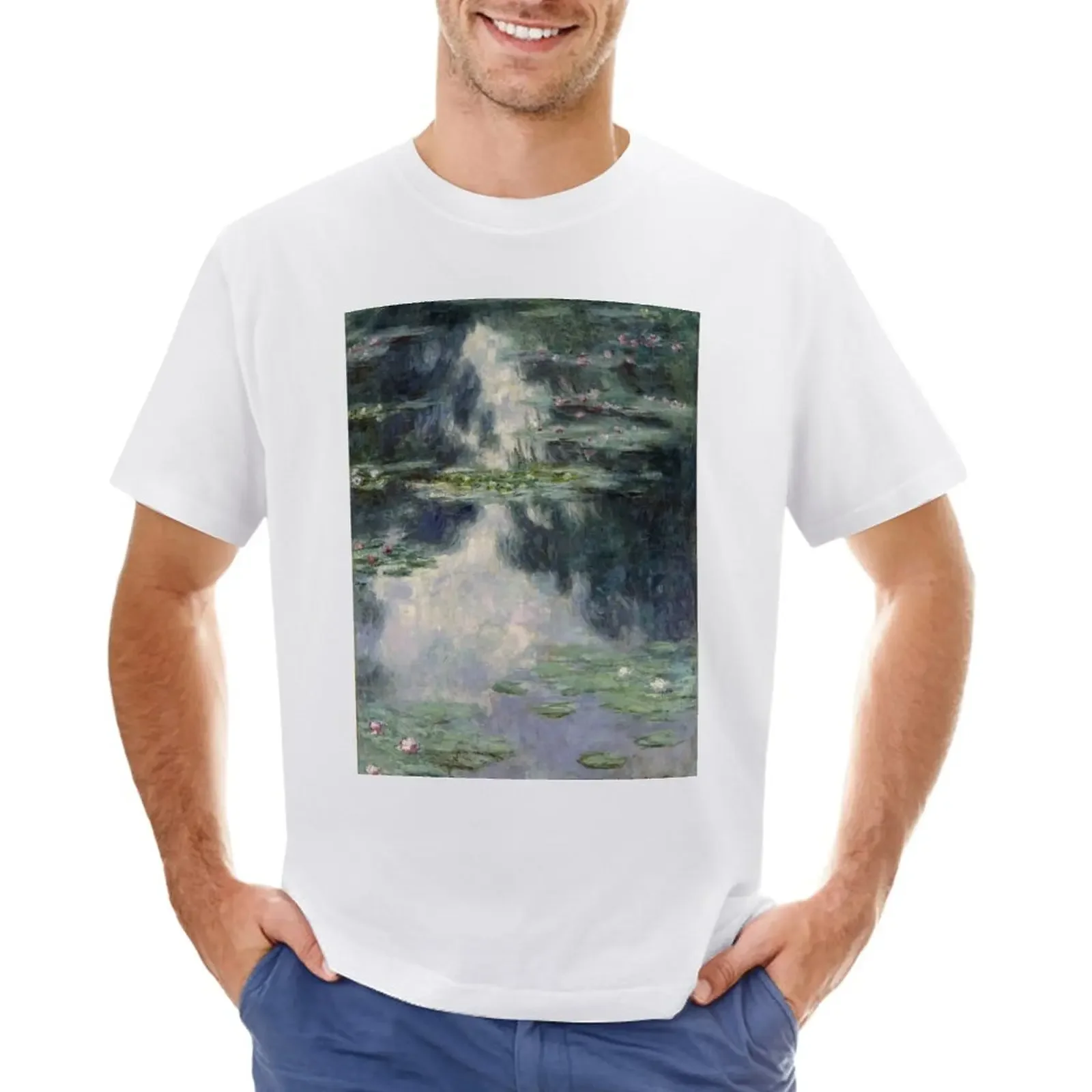 Water Lilies by Claude Monet T-Shirt plain cute clothes men clothings