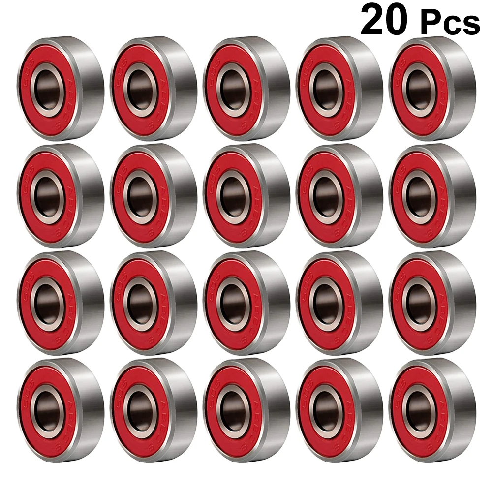 

20pcs Inline Roller Skate Bearing Deep Groove 608rs ABEC-9 Miniature Ball Bearings Carbon Steel Longboard Bearing For Skateboard