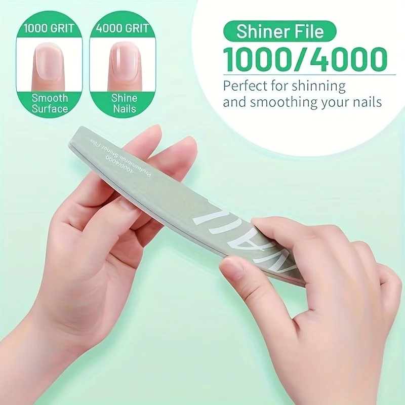 13 قطعة من مبرد أظافر أكريليك، مبرد أظافر خاص قابل لإعادة الاستخدام، أظافر جل، أظافر طبيعية، أداة تشذيب الأظافر للمنزل والصالون #2