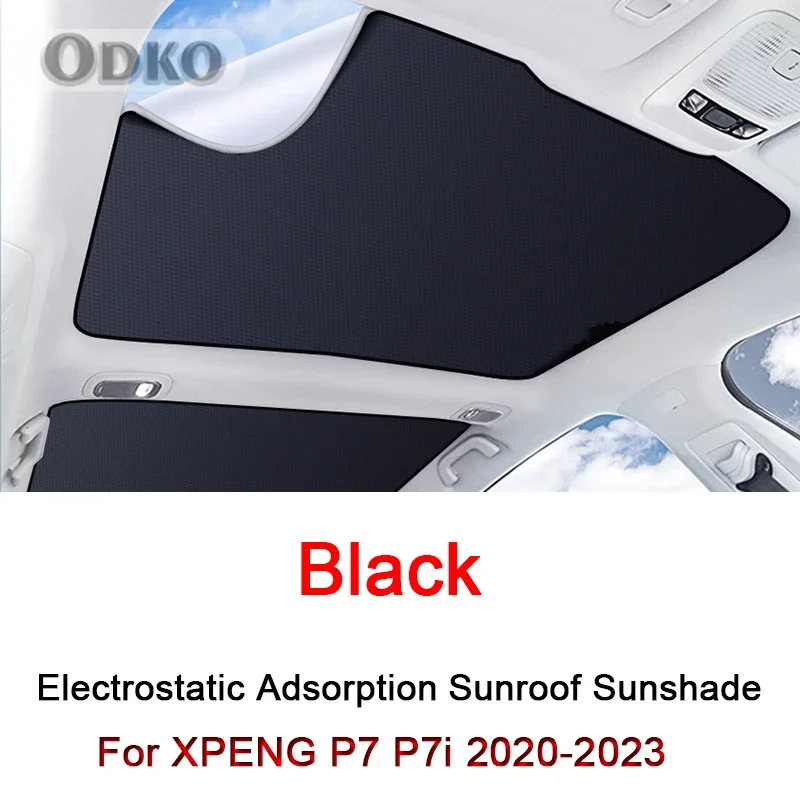 Car Electrostatic Adsorption Sunroof Sunshade For XPENG P7 P7i 2020-2022 2023 Heat Insulation Skylight Sticker Auto Accessories