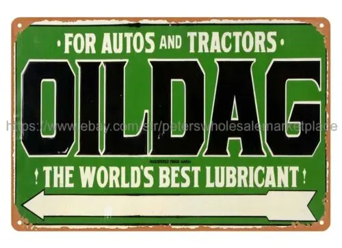 wall decor accessories OILDAG THE WORLD'S BEST LUBRICANT metal tin sign