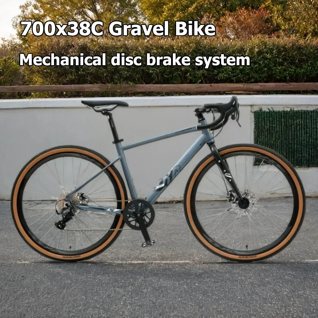 

700Cx38C Gravel Bike Aluminum Frame Cross Country bicicleta Integrated Brakes Super Light Racing Drop Bar Road Bicycle aldult