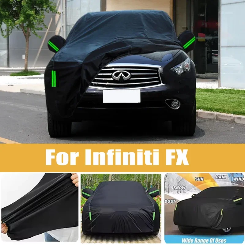 

For Infiniti FX Full Car Cover Four Seasons Universal Outdoor Sun Anti UV Rain Snow Dust Protection Oxford Cloth Car Accessories