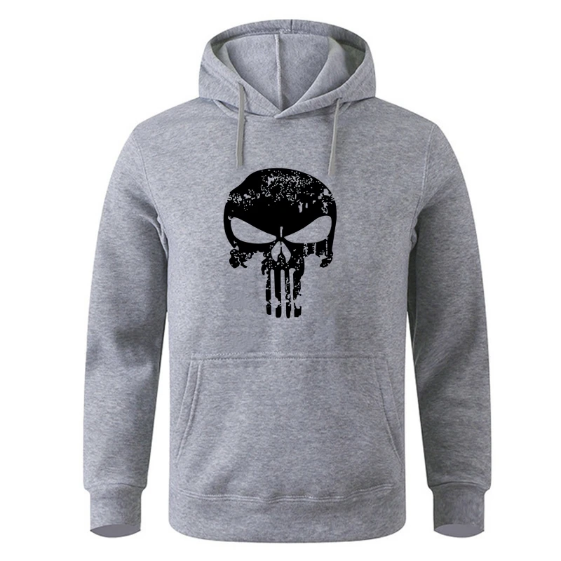 Punishers impreso polar pulóver sudaderas con capucha hombres/mujeres Casual ropa de calle con capucha sudaderas hombre cráneo Harajuku tops de alta