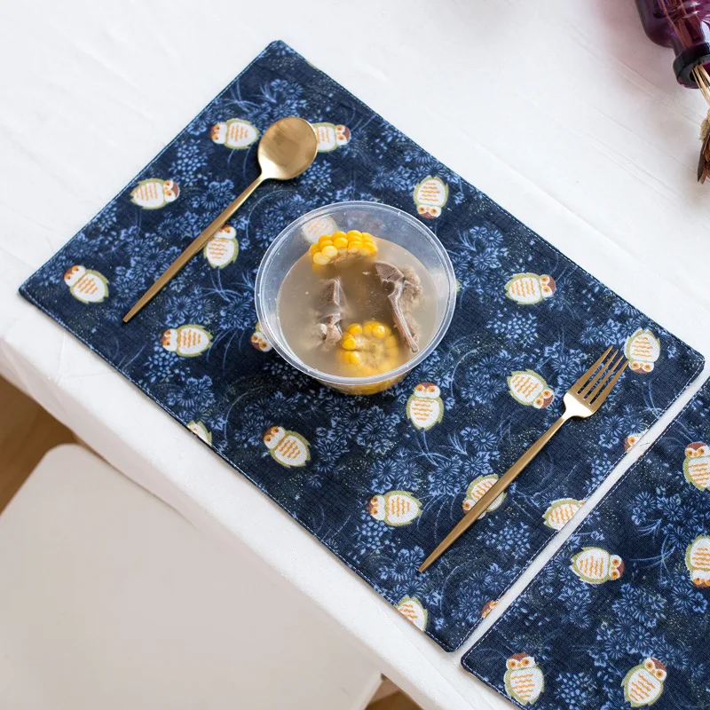 

Simple Modern Placemat Cloth Cloth Napkins Cotton Linen Table Background Photo Props