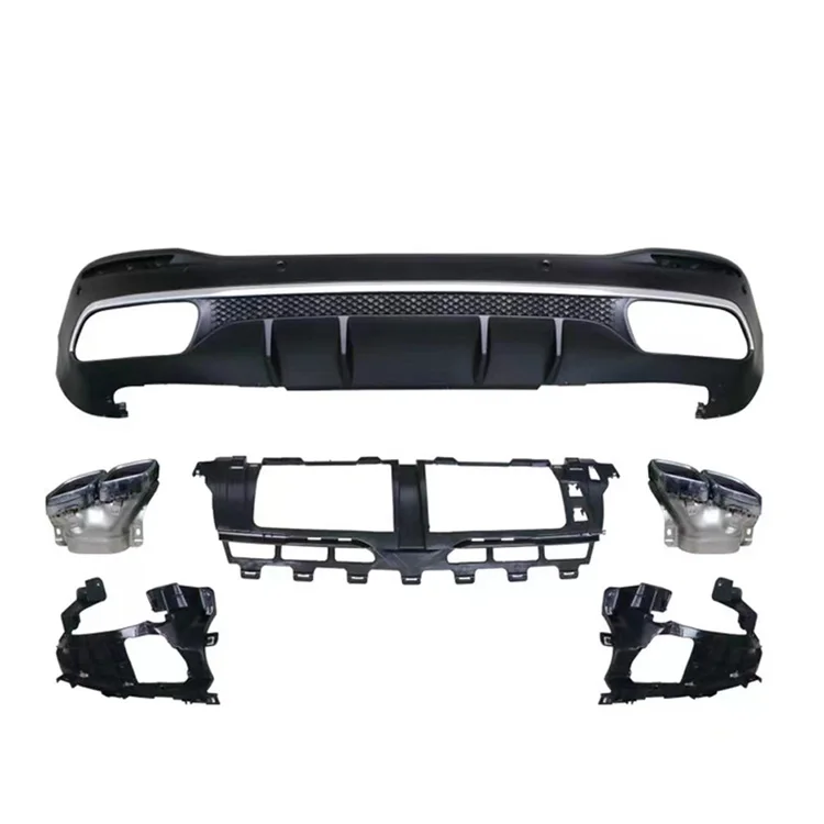 قطع غيار السيارات الرياضية X167 ترقية GLS63 AMG نمط المصد الأمامي والخلفي شفة خلفية طقم الجسم لفئة GLS