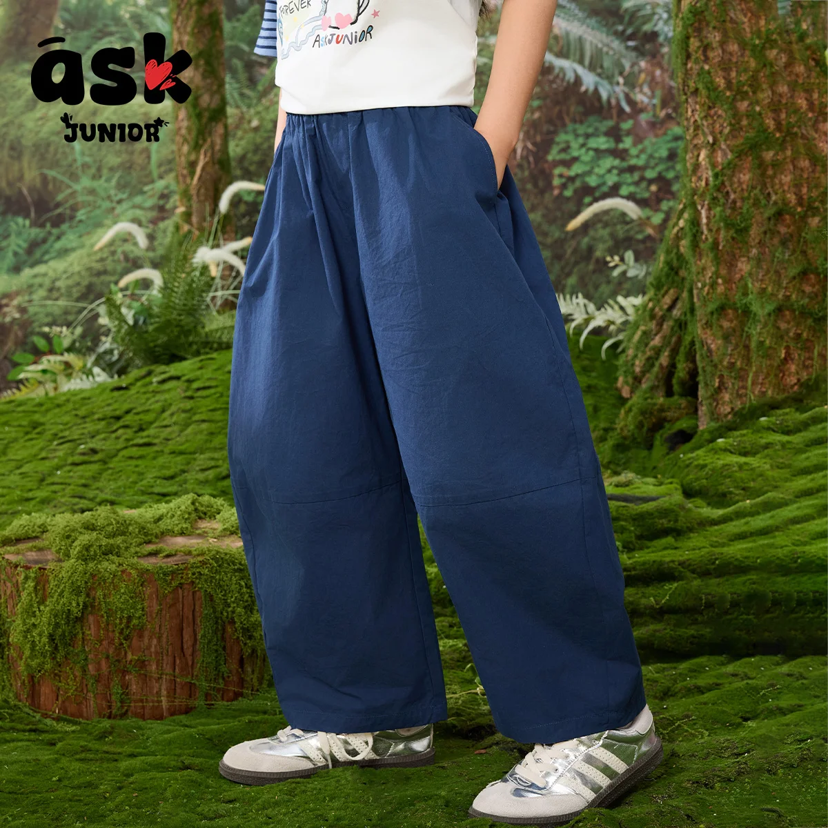 اسأل جونيور ربيع الأطفال في منتصف وكبار السن السراويل واسعة الساق الفتيات تعديل الساق في سن المراهقة السراويل الساق المستقيمة #1